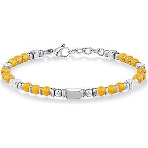 Orange Boho Beaded Bracelets for Women Trendy Jewelry Gifts for Lover, Mom
